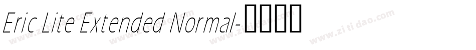 Eric Lite Extended Normal字体转换